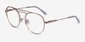 Parallel Matte Gold MetalEyeglass Frames from EyeBuyDirect, Angle View