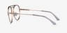Parallel Matte Gold MetalEyeglass Frames from EyeBuyDirect, Side View
