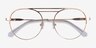 Parallel Matte Gold MetalEyeglass Frames from EyeBuyDirect, Closed View