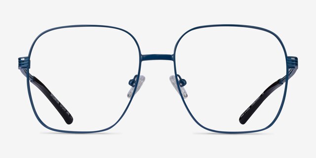 Epicenter Blue MetalEyeglass Frames from EyeBuyDirect, Front View