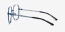 Epicenter Blue MetalEyeglass Frames from EyeBuyDirect, Side View