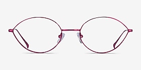 Aperture Clear Purple Métal Montures de lunettes de vue d'EyeBuyDirect, Vue de Face
