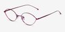 Aperture Clear Purple MetalEyeglass Frames from EyeBuyDirect, Angle View