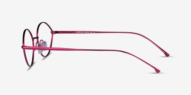 Aperture Clear Purple MetalEyeglass Frames from EyeBuyDirect, Side View