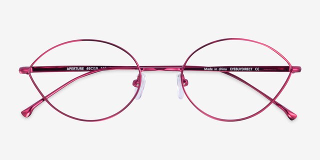 Aperture Clear Purple MetalEyeglass Frames from EyeBuyDirect, Closed View