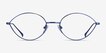 Aperture Blue MetalEyeglass Frames from EyeBuyDirect, Front View