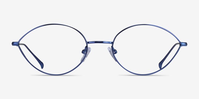 Aperture Blue MetalEyeglass Frames from EyeBuyDirect, Front View