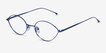 Aperture Blue MetalEyeglass Frames from EyeBuyDirect, Angle View