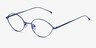 Aperture Blue MetalEyeglass Frames from EyeBuyDirect, Angle View