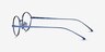 Aperture Blue MetalEyeglass Frames from EyeBuyDirect, Side View