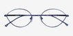 Aperture Blue MetalEyeglass Frames from EyeBuyDirect, Closed View