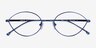Aperture Blue MetalEyeglass Frames from EyeBuyDirect, Closed View
