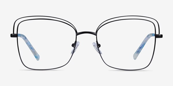 Oscillate Noir Métal Montures de lunettes de vue