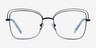 Oscillate Black MetalEyeglass Frames from EyeBuyDirect, Front View