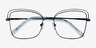 Oscillate Black MetalEyeglass Frames from EyeBuyDirect, Closed View