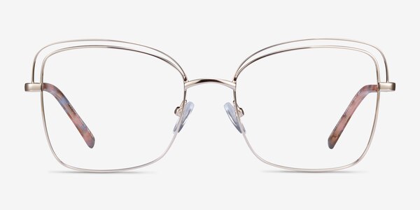 Oscillate Gold Metal Eyeglass Frames