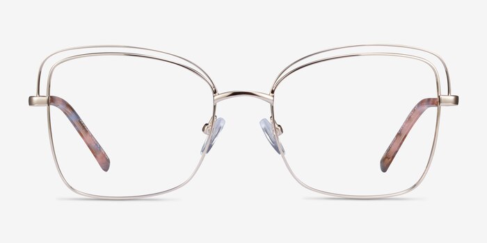 Oscillate Gold Metal Eyeglass Frames from EyeBuyDirect