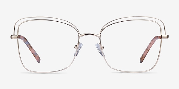 Oscillate Gold Metal Eyeglass Frames