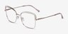 Oscillate Gold MetalEyeglass Frames from EyeBuyDirect, Angle View