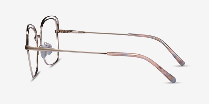 Oscillate Gold Metal Eyeglass Frames from EyeBuyDirect
