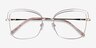 Oscillate Gold MetalEyeglass Frames from EyeBuyDirect, Closed View