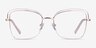 Oscillate Rose Gold MetalEyeglass Frames from EyeBuyDirect, Front View