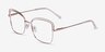 Oscillate Rose Gold MetalEyeglass Frames from EyeBuyDirect, Angle View