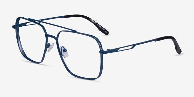 Townes Blue MetalEyeglass Frames from EyeBuyDirect, Angle View