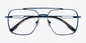 Townes Blue MetalEyeglass Frames from EyeBuyDirect, Closed View