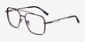 Townes Brown Black MetalEyeglass Frames from EyeBuyDirect, Angle View