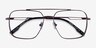 Townes Brown Black MetalEyeglass Frames from EyeBuyDirect, Closed View