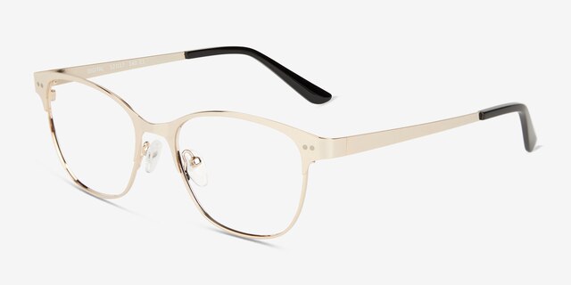 Digital Gold MetalEyeglass Frames from EyeBuyDirect, Angle View