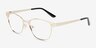 Digital Gold MetalEyeglass Frames from EyeBuyDirect, Angle View