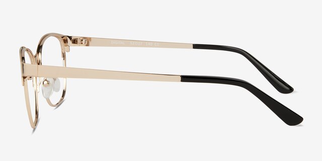 Digital Gold MetalEyeglass Frames from EyeBuyDirect, Side View