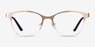 Digital Rose Gold MetalEyeglass Frames from EyeBuyDirect, Front View