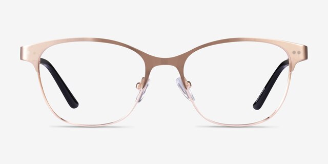 Digital Rose Gold MetalEyeglass Frames from EyeBuyDirect, Front View