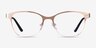 Digital Rose Gold MetalEyeglass Frames from EyeBuyDirect, Front View
