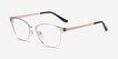 Digital Rose Gold MetalEyeglass Frames from EyeBuyDirect, Angle View