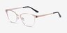 Digital Rose Gold MetalEyeglass Frames from EyeBuyDirect, Angle View