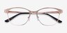 Digital Rose Gold MetalEyeglass Frames from EyeBuyDirect, Closed View