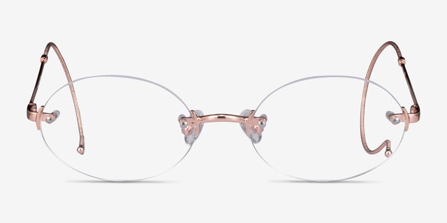 Dotte Rose Gold MetalEyeglass Frames from EyeBuyDirect, Front View