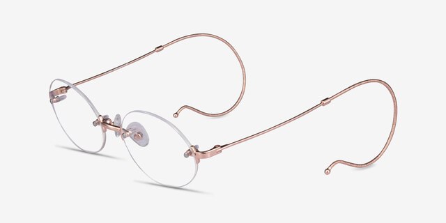 Dotte Rose Gold MetalEyeglass Frames from EyeBuyDirect, Angle View