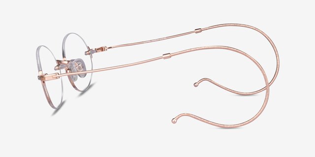 Dotte Rose Gold MetalEyeglass Frames from EyeBuyDirect, Side View