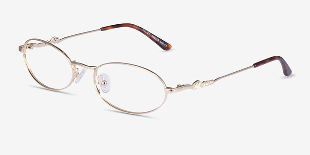 Juliet Gold MetalEyeglass Frames from EyeBuyDirect, Angle View
