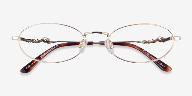 Juliet Gold MetalEyeglass Frames from EyeBuyDirect, Closed View