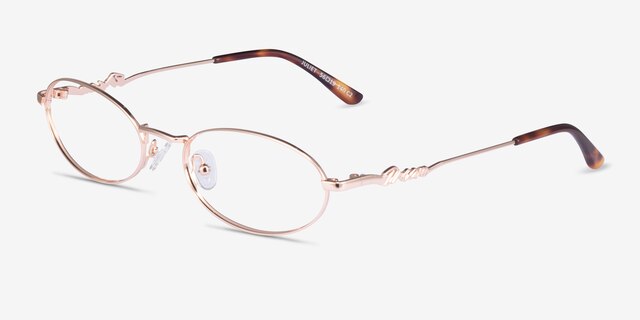 Juliet Rose Gold MetalEyeglass Frames from EyeBuyDirect, Angle View
