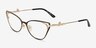 Cupid Black Matte Gold MétalMontures de lunettes de vue d'EyeBuyDirect, Vue d'Angle
