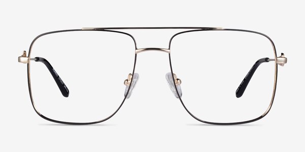Romeo Black Gold Metal Eyeglass Frames