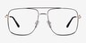 Romeo Black Gold MetalEyeglass Frames from EyeBuyDirect, Front View