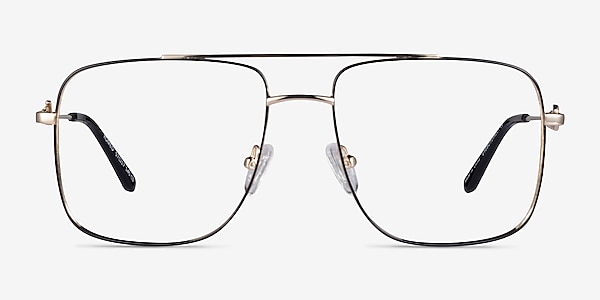 Romeo Black Gold Metal Eyeglass Frames